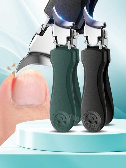 ANDVICTORY 1 Stück Nagelschere mit schräger Kante, breite Öffnung, Edelstahl Fußnagel- und Nagelhautschneider, Maniküre Werkzeug