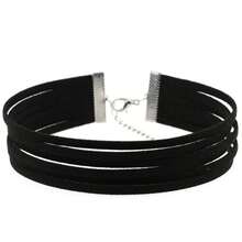 Dây chuyền choker nhung 1/2/5/10 lớp, Dây chuyền nhung nữ, Dây chuyền nhung phong cách Punk, Dây chuyền choker phong cách Gothic tối giản, Dây chuyền nữ, Dây chuyền xương đòn, Trang trí tiệc, Thích hợp cho đeo hàng ngày, dự tiệc, cosplay - Nhiều màu - Xem 6
