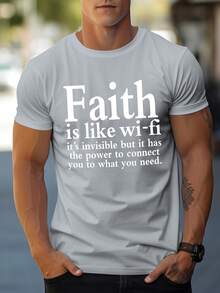 Simple Printed Men's Regular Shoulder-Shirt - White - View 11