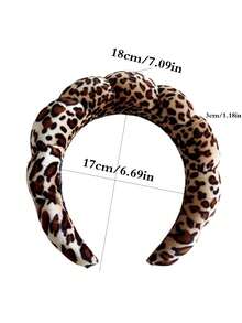 1 件豹纹发带、化妆头带、发夹，适用于女士面部护理、水疗礼物、派对、休闲外出、小巧轻便、发带、发箍头带、护肤头带、美容、护肤产品、水疗、自我护理、护肤工具、面部护理、美容师用品、皮肤、洗面奶、面部 - 彩色 - 查看 5