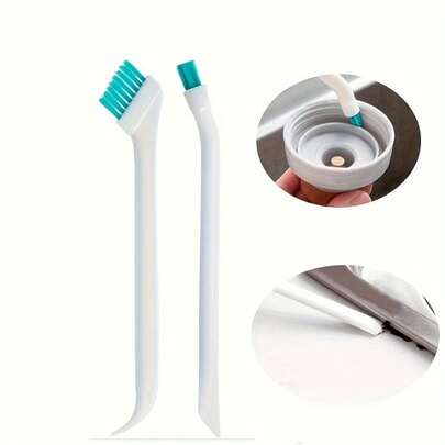 2pcs/Set Baby Bottle Cleaning Brushes, Soft Bristle Multifunctional Cleaning Brush Set For Newborn Infant Milk Bottles Cups, Space Saving Household Cleaning Tools