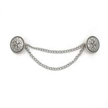 1pc/7pcs Sweater Clip Brooch Set, Vintage Sweater Collar Clips With Tassel Chain, Anti-Slip Shirt Collar Clips, Rhinestone Cardigan Clips