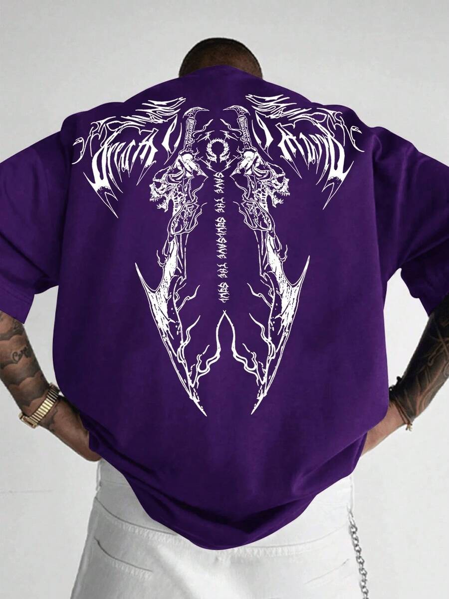 Omega T-Shirt Shirt Blouse Unisex Men Women 100% Cotton Top Premium Street Wear New Release Immediate Shipping Various Colors!! Plus Size - Màu tím - Xem 1