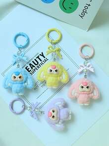 Cute Cartoon Big Ear 3D Keychain, Fashion Bag Charm Accessory Christmas Gift Ideas Bag Charms Car Accessories Teacher Friend Sister