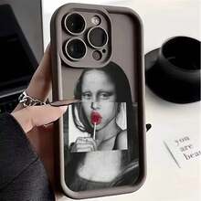 Art Aesthetic David Mona Lisa Handyhülle für iPhone 15 13 14 Pro Max XS XR 12 11 Pro 13 7 8 Plus SE2 Weiche Silikon Weiße Hülle