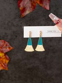 1 Pair Cute Enameled Christmas Earrings - Christmas Gnome Earring - Festive Holly Berry Earring - Christmas Tree Dangle Earring - Holiday Earrings Jewelry Gift For Women & Girls