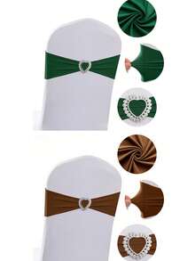 Heart-Shaped Buckle Sliding Elastic Chair Cover Strap, Universal Elastic Chair Strap, Suitable For Wedding Banquets, Event Parties, Wedding Celebrations, Party Banquets, Hotel Events, Ceremonies, Holiday And Birthday Decorations, Christmas, And Other Occasions.