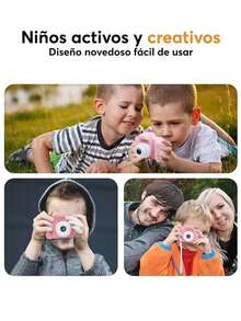 Cámara Digital Hd Para Niños Juguete Foto Video Con Sd - Rosa - Ver 7
