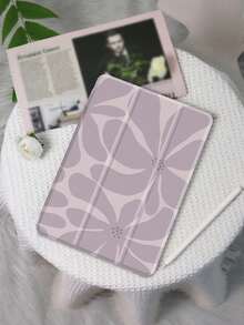 Funda protectora para tableta con patrón de flores de bloque de color, compatible con iPad 9.7/10.2/10.5/10.9/12.9/Pro 11, 10th Gen, compatible con Samsung Galaxy Tab S6 Lite 10.4 pulgadas, compatible con Kindle Paperwhite 12th Gen 2024, Kindle (11th Generation) 2022 Release, Kobo Clara Colour, protección anti-caída suave, soporte inteligente/activación/suspensión automática