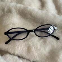 Fashion Oval Frame Transparent Lens Women's Glasses, Transparent Design, Party Accessories,  Computer Goggles, Casual Dress Decoration - Small Size
