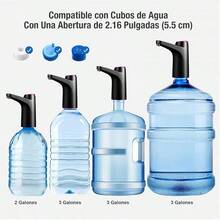 Bomba eléctrica dispensador agua garrafón USB Hogar Oficina Camping - Negro - Ver 8