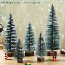 5pcs/Set Mini Christmas Tree Desktop Decor, DIY Pine Needle Christmas Tree With Snow, Christmas Desktop Tree, Christmas Home Decoration Christmas Decorations Room Decor Winter