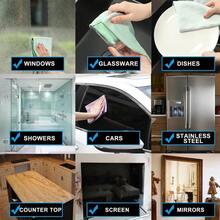 5 paños de limpieza mágicos - Sin rayas ni pelusas, toallas de microfibra reutilizables para vidrio, cocina, ventanas de automóviles, espejos y pantallas - Eliminación eficaz de manchas, huellas dactilares y limpieza de polvo