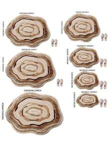 1 قطعة سجادة ذات شكل غير متماثل، بطراز كريمي عتيق مجرد، مناسبة لسجاد الديكور، ديكور غرفة النوم، سجادة صغيرة، سجاد، ديكور المنزل، سجاد غرفة المعيشة، سجادة صغيرة لغرفة المعيشة، سجادة غرفة النوم، ديكور المنزل لغرفة المعيشة، سجادة خارجية، سجاد قابل للغسيل