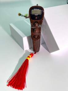 Red Tassel Prayer Beads With LCD Digital Counter, Wooden Grain Rotating Bead Design, Convenient For Prayer Counting, People Counting And Other Functions - Multicolor - View 13
