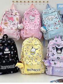 Sanrio Sanrio Hello Kitty My Melody Large Capacity Backpack Cartoon Big Ear Dog Backpack Children's Bag For The School For School, Travel