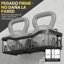 Organizador De Baño,kit de  estante para baños Acero inoxidable,repisas baño Sin perforación,con estante de almacenamiento,adhesivos,Ganchos y jabonera,para organizacion hogar del baños y cocina - A - Ver 5