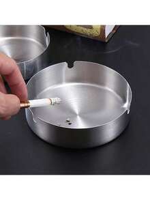 Customized Stainless Steel Ashtray, Can Be Engraved With Name, Phone Number, Company Name - Promotional Gift, Portable Silver Ashtray, Suitable For Bars, Graduation Ceremonies, Party Favors, Creative Gifts And Promotional Customization, Ideal Gift For Dad, Grandpa, Husband, Father, Boyfriend - Multicolor - View 4