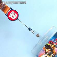 Hasbro 1PC Transformers Officially Licensed Retractable Card Holder Lanyard PVC Badge Holder With Neck Strap For ID Work Badgeor Access Cards Waterproof Stylish And Collectible Design For Everyday Use