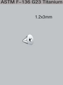 1 PC F136 Titanium Embedded Nail Double Ball Head Right Angle Shiny Skin Implant Nail Double Cone Outerthread Surface Barbell Piercings 90 Degree Dermal Anchor Hide In Skin Piercings Body Jewelry 16G Sexy Unisex - Titanium Color - View 9