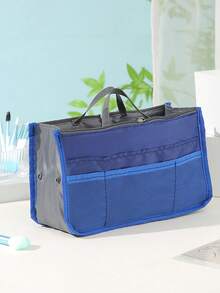 New Multi Functional Double Layer Zipper Bag With Convenient Travel And Large Capacity Divided Storage Bag, Handheld Lightweight And Large Capacity Makeup Bag, Double Zipper Thickened Toilet Bag, Multi Functional Data Cable Storage Bag, Sorting And Divided Storage Bag