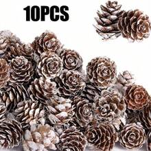 200 pezzi Pigne di Natale naturali mini - Pigne di Natale innevate piccole da 2 cm per decorazioni natalizie - Pigne innevate mini per artigianato fai-da-te, riempimento di vasi, decorazioni autunnali e invernali per albero di Natale