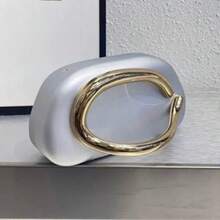 Women's Party Clutch Bag Wedding Bridesmaid Gold Chain Strap Modern Small Elegant - 銀色 - 查看 1