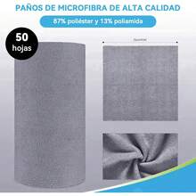 Rollo de Toallas de Microfibra, Paquete de 50, Rollo Microfibra, 25 x 25, Paños de Limpieza de Microfibra, Reutilizable, Ultraabsorbentes, para Coche, Hogar, Cocina (Gris) - rosa - Ver 6