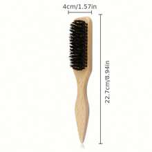 Professional Pig Mane Hair Brush - Heavy Duty Wide Tail Comb, Suitable For Smooth Ponytails, Buns, Edge Control, And Knotting Styles - Suitable For Salon And Home Use - Compatible With All Hair Types (Straight/Wavy/Fluffy) - Ergonomic Handle, High Quality Mane, Hairdresser Tools