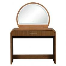 MERAX 39" Makeup Vanity Table With Mirror Touch Screen Lighted Mirror, Dressing Table With Drawer For Bedroom,Espresso - 濃縮咖啡 - 查看 10