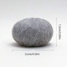 Luxury Wool Mohair Crochet Kit - 1-Pack Cashmere-Soft Yarn For Fall Christmas Halloween Home Decor, DIY Knitting Sweaters Scarves | Uncinetto Lana Gomitoli Borse Fai Da Te - Multicolor - View 7