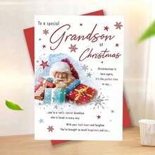 Santa & Gifts "Special Grandson" Christmas Card A Festive Card With Santa And Presents, Perfect As A Warm, Loving Gift To Send Christmas Wishes To A Beloved Grandson, Spreading Holiday Joy. - Multicolor - View 12