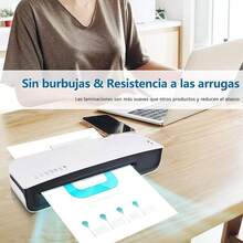 YUGUO HOME - Laminadora Enmicadora Térmica 5 en1,A4 Máquina Laminadora+Cortador de Papel+300 Hojas Laminadoras,Laminador Térmico con Recortadora de Papel y Redondeadora de Esquinas - SL289 - Ver 9