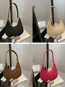 1pc Vintage Crocodile Texture Underarm Handbag, Fashionable Versatile Shoulder Bag For Women - Multicolor - View 5