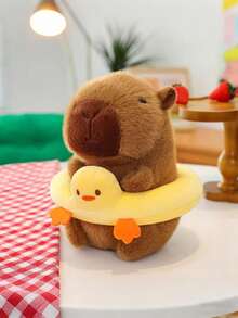 5 uroczych pluszowych zabawek w kształcie kapibary – miękkie, brązowe zwierzątko wypełnione poliestrem, urocza dekoracja domu i poduszka, idealny prezent świąteczny dla nastolatków i dorosłych, upominki na przyjęcia lub dekoracja domu - Wielokolorowe - Zobacz 6