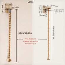 Wooden Wall-Mounted Claw Sharpening Device, Climbing Frame, Reinforced Cat Climbing Frame With Thick Sisal Rope, Cat Jumping Platform, Durable And Chew-Resistant Cat Toys - Lớn-1,5m - Xem 2