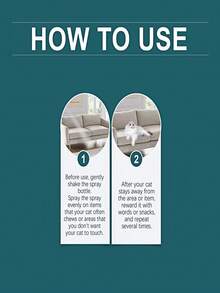 YEGBONG Cat Repellent Spray - Prevents Cats From Climbing On Beds, Furniture, And Other Prohibited Areas. Pet Training Spray To Deter Cats From Urinating And Scratching Indoors And Outdoors. - Multicolor - View 5