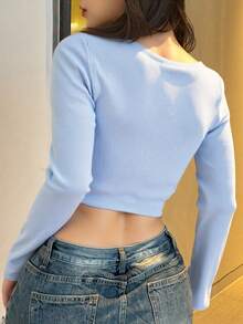 DUKEZA Women Tops - Baby Blue - View 2