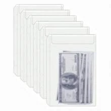 6/12/24 包 PVC 活页夹口袋 A6 A5 尺寸 6 孔防水活页夹袋文件夹，透明信封，适用于 6 孔笔记本活页夹、文件、账单现金卡