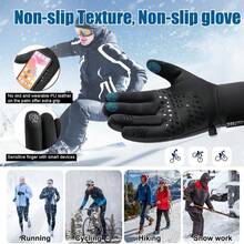 1 Pair Winter Gloves For Men Women - Windproof Thermal Glove For Cold Weather, Warm Gloves For Running Cycling, Snow Gloves With Touchscreen Finger