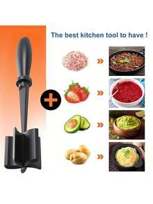 Meat Chopper For Ground Beef, Heat Resistant Meat Masher For Hamburger Meat Meat Masher, Ground Beef Chopper Tool Kitchen Tools & Gadgets