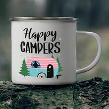 1PC Camping Coffee Cup Campfire Cup For Campers Coffee, Hot Chocolate Cup Children's Christmas Enamel Cup Coffee Cup, Christmas Eve Gift Stocking Stuffing Gift Box Ideas, Parties Like Christmas Cups - Multicolor - View 12