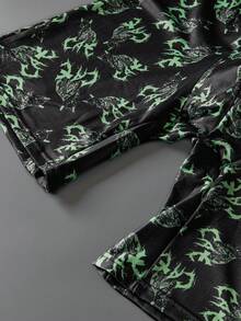 HIALEGION 3Pcs Men's Cat-Printed Digital-Printed Casual Style Simple Comfortable Men's Long Leg Boxer Briefs