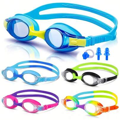 Kids Anti-Fog Swimming Goggles, Suitable For 3-12 Years Old Children, Waterproof Clear Vision, No Leakage, Quick Adjustable Strap, Children Swimming Goggles