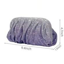 Women Evening Clutch Colorful Crystal Bead Embroidered Handbag Party Banquet Wedding Elegant Purse - trái cam - Xem 2