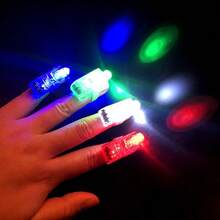 50 LED Fingerlights - Small Finger Flashlights, Illuminating, Fun Toys, Party Gifts. Suitable For Parties Such As Birthdays, Christmas, Halloween, Etc. Party Supplies. Fun Toy Gifts For Cheering At Parties. Suitable For Adult Halloween Parties. Can Be Used As Candy Bag Gifts. LED Fingerlights Are Also Applicable For Easter, Halloween And Christmas. - Màu sắc hỗn hợp - Xem 2