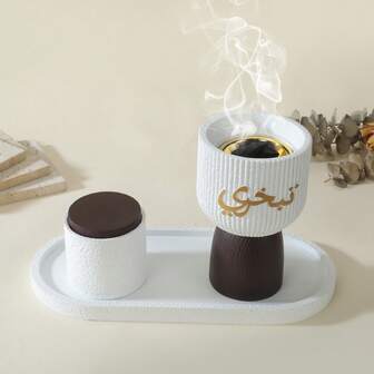 3件套香炉套装，适用于家居香氛装饰、客厅、办公室、餐厅、工作室书桌，可作为礼物、节日用品