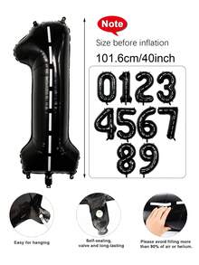 1 cái - Bóng bay số màu đen 40 inch, Bóng bay số khổng lồ 0-9 theo đường đua, Đồ dùng cho tiệc sinh nhật theo chủ đề đua xe, Giáng sinh, Chủ đề thi đấu, Đồ trang trí tiệc sinh nhật 1 tuổi, Kỷ niệm, Đồ trang trí tốt nghiệp, Đồ trang trí sinh nhật bé trai, Tiệc chào đón em bé, Đồ trang trí sinh nhật theo trò chơi, Lễ kỷ niệm, Tiệc tùng, Tụ họp gia đình, Ngày lễ, Đồ trang trí lễ kỷ niệm, Đạo cụ chụp ảnh, Tắm, Đồ trang trí sinh nhật theo phương tiện giao thông, Năm mới - Nhiều màu - Xem 9