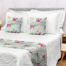 Kit 1 Peseira QUEEN + 2 Capas de Almofadas 40x40cm Piquet - PRETO - Visão 2