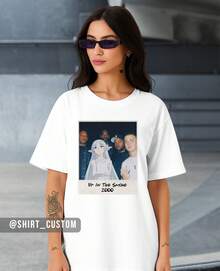 Sousou No Frieren Elfa Meme Rappers Gangster Anime Streetwear Otaku Aesthetic T-Shirt - 白色 - 查看 2
